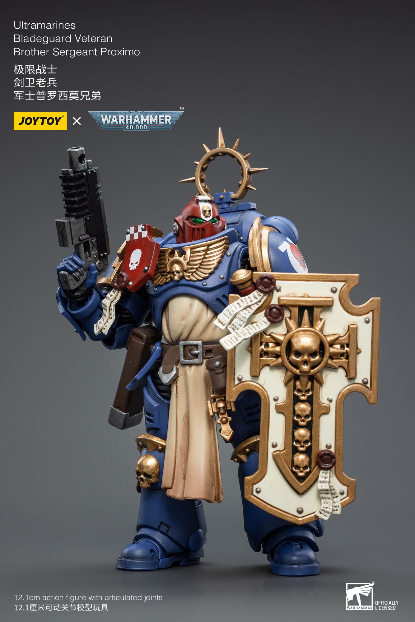 Warhammer JoyToy 6973130372337 Ultramarines Bladeguard Veteran Brother Sergeant Proximo Actionfigur