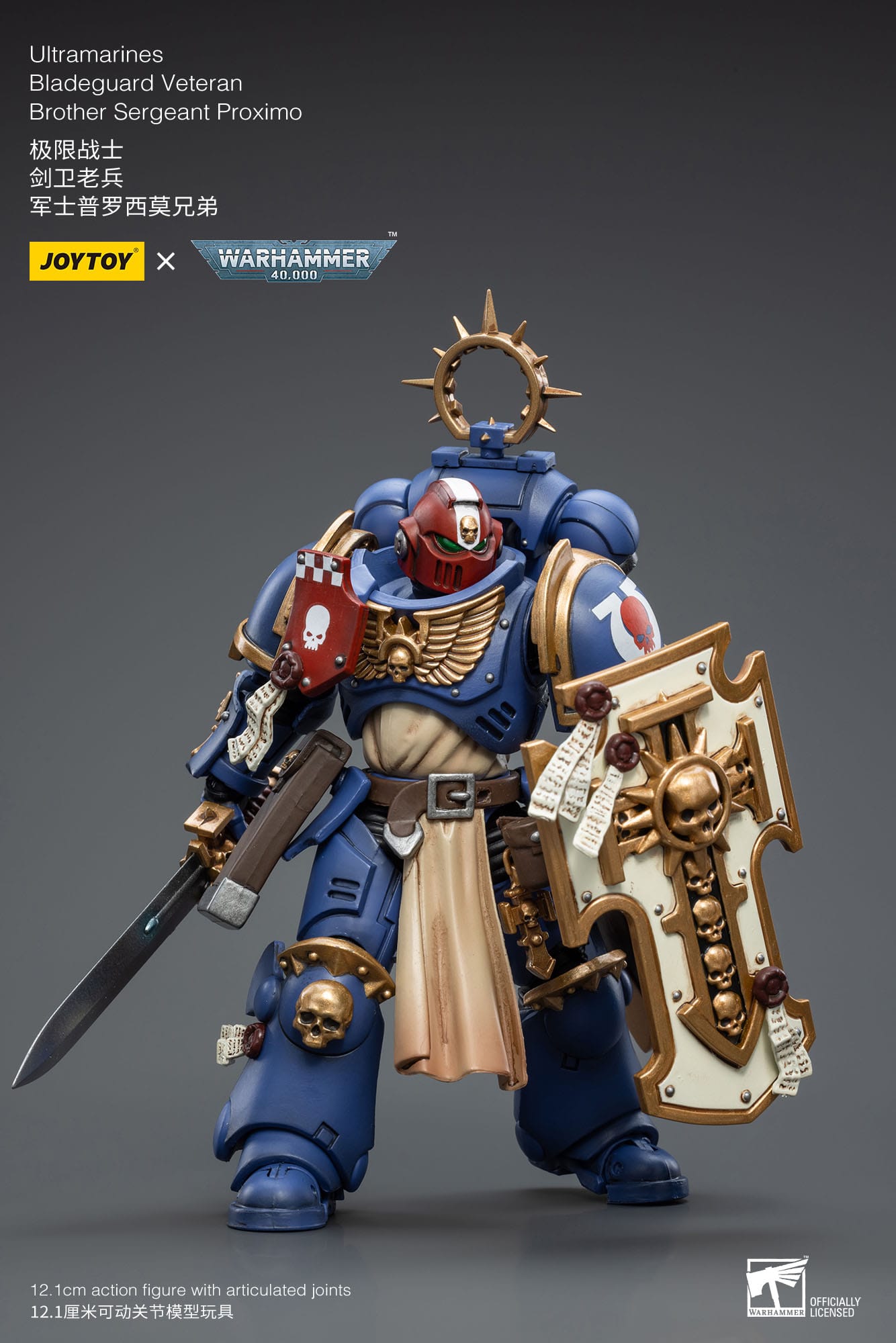 Warhammer JoyToy 6973130372337 Ultramarines Bladeguard Veteran Brother Sergeant Proximo Actionfigur