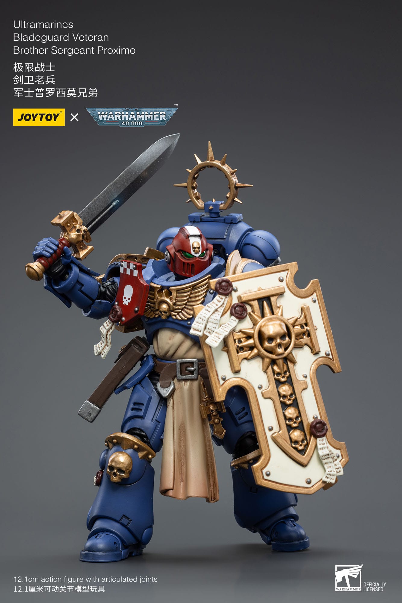 Warhammer JoyToy 6973130372337 Ultramarines Bladeguard Veteran Brother Sergeant Proximo Actionfigur