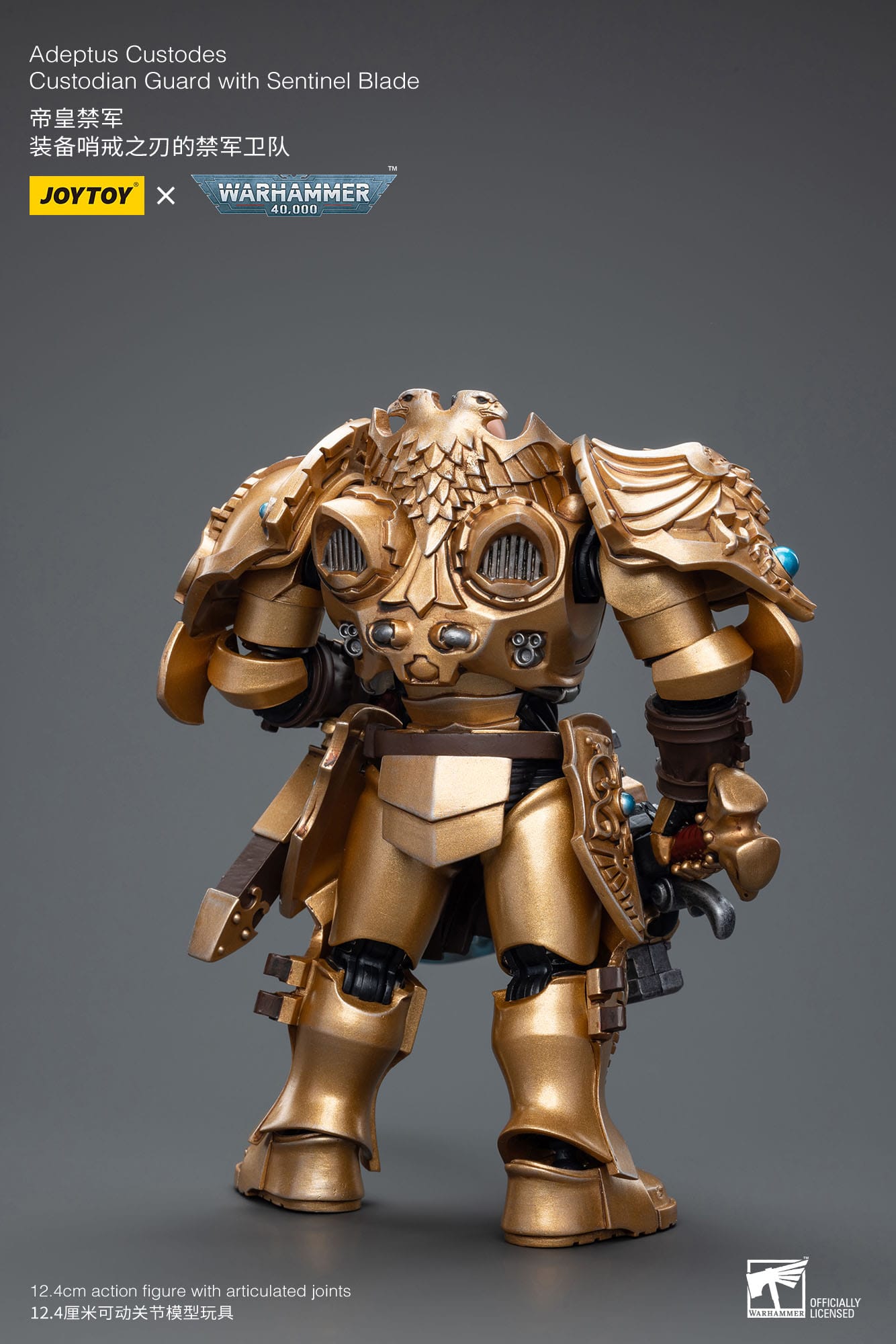 Warhammer JoyToy 6973130377837 Adeptus Custodes Custodian Guard with Sentinel Blade Actionfigur