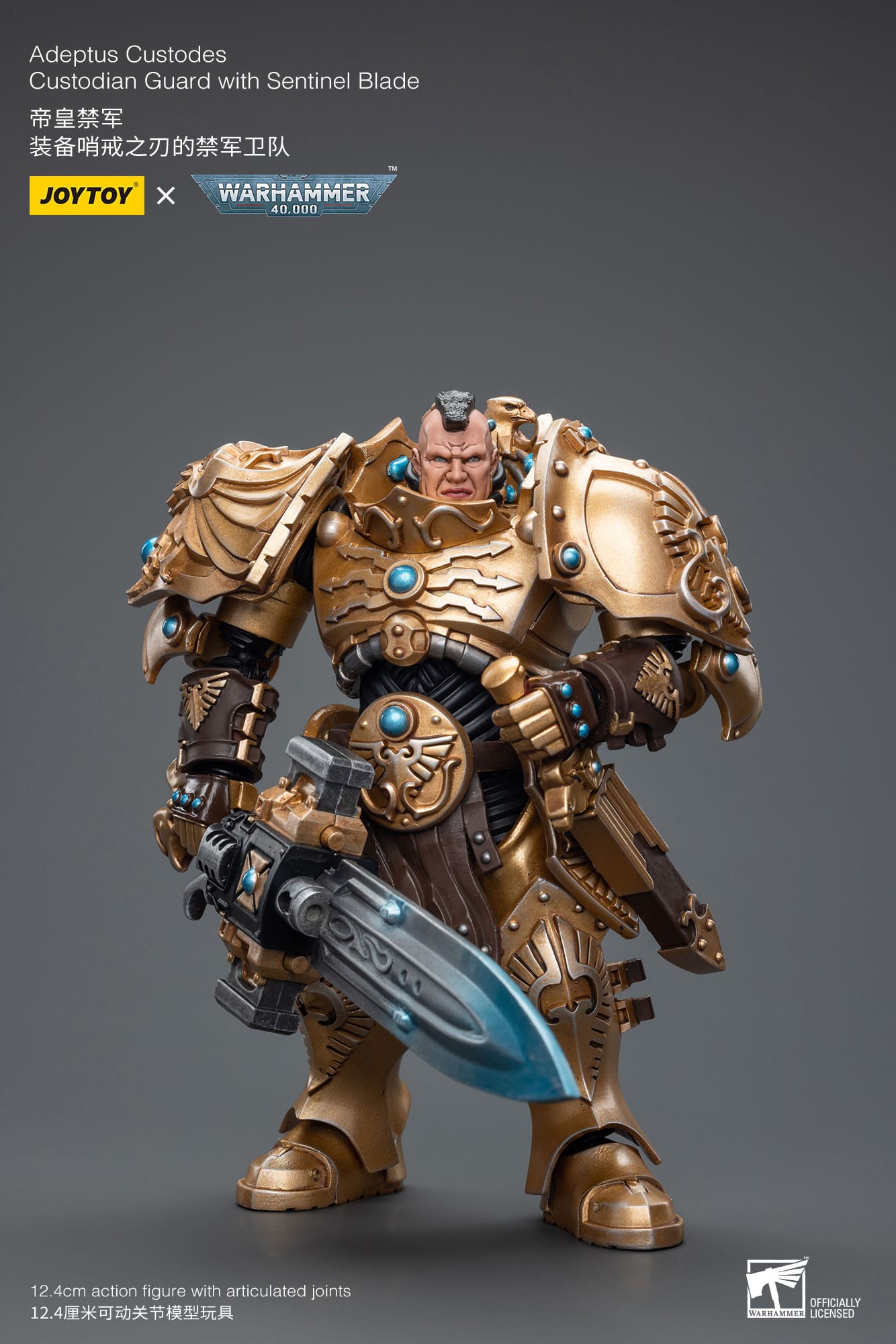 Warhammer JoyToy 6973130377837 Adeptus Custodes Custodian Guard with Sentinel Blade Actionfigur
