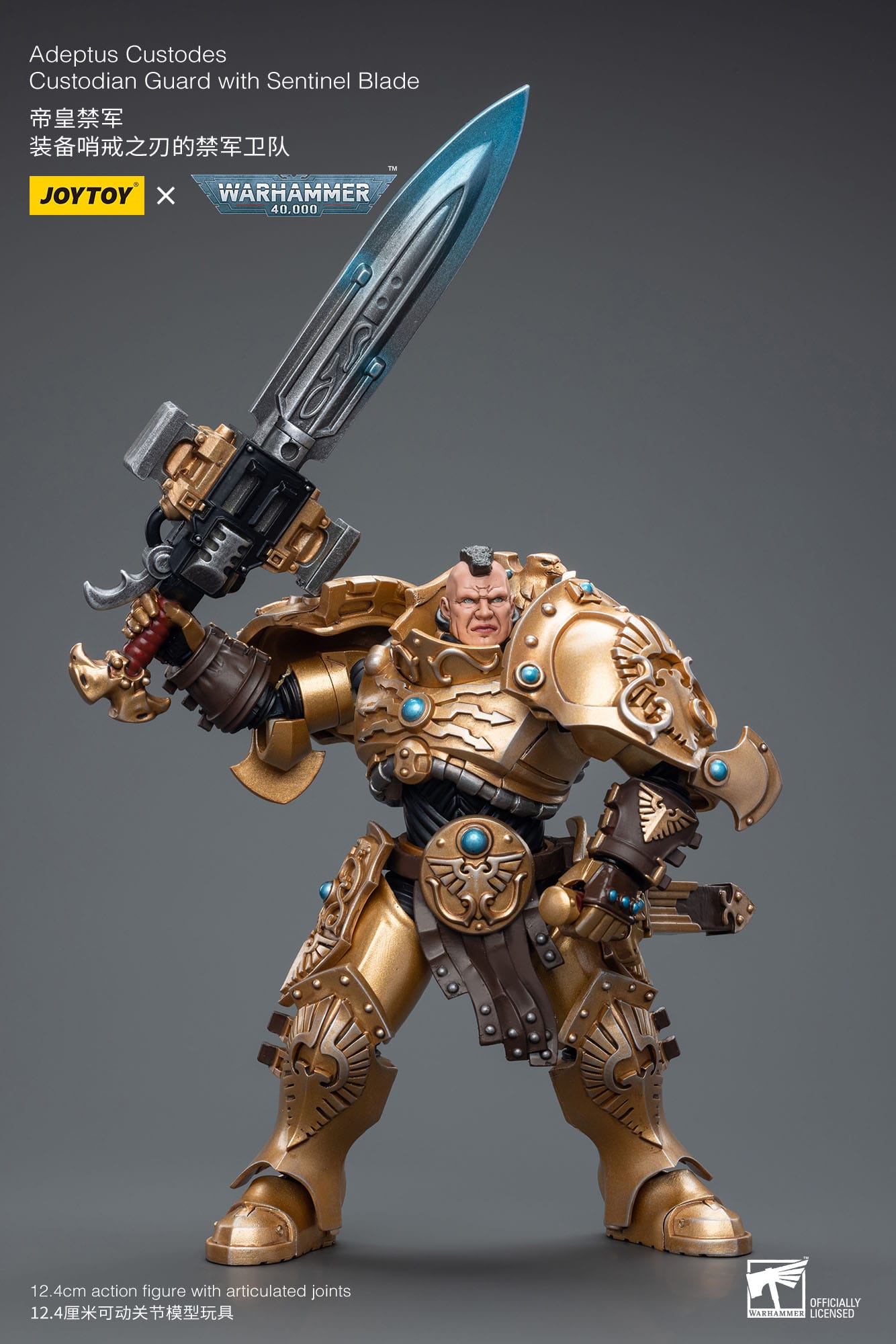 Warhammer JoyToy 6973130377837 Adeptus Custodes Custodian Guard with Sentinel Blade Actionfigur