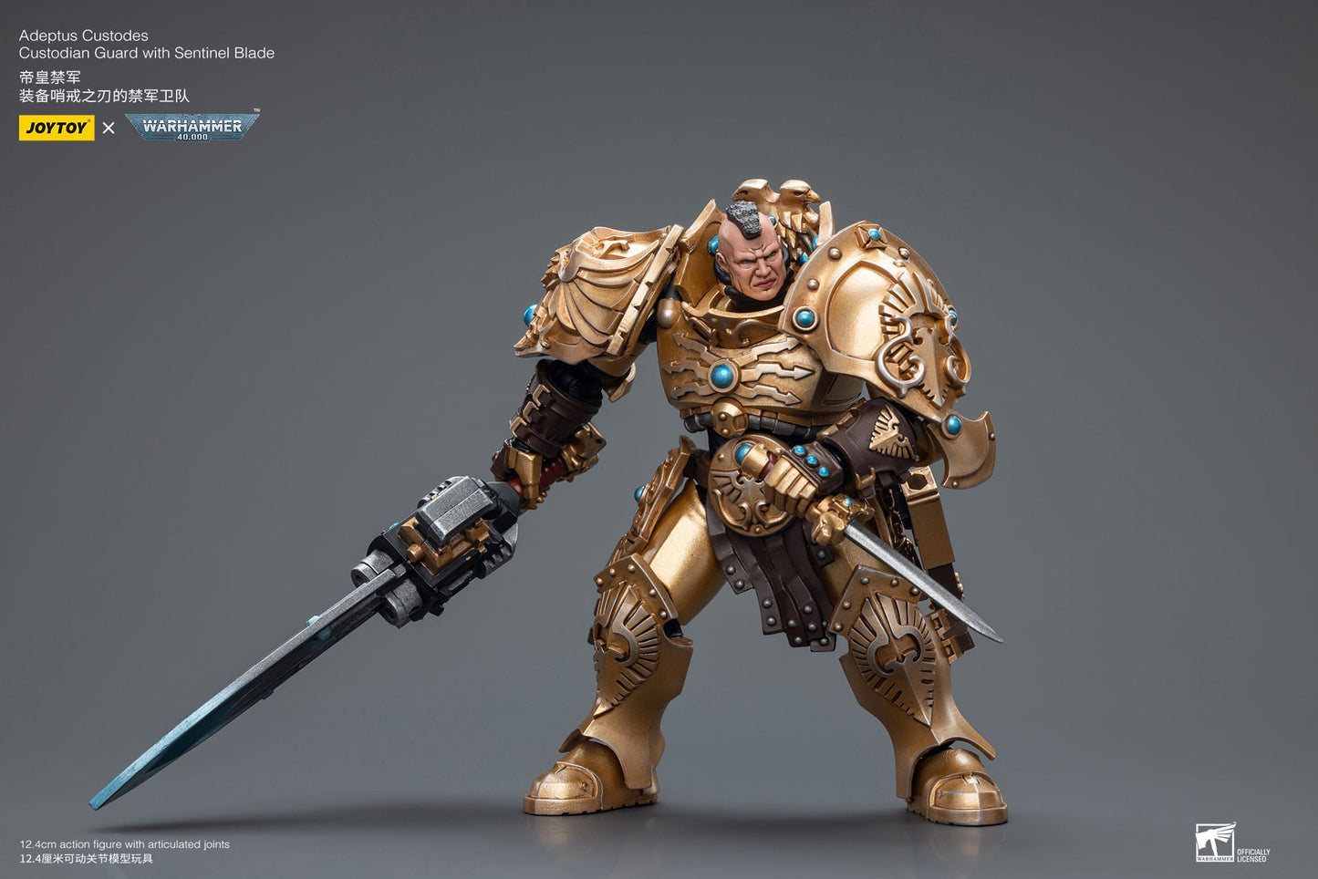 Warhammer JoyToy 6973130377837 Adeptus Custodes Custodian Guard with Sentinel Blade Actionfigur