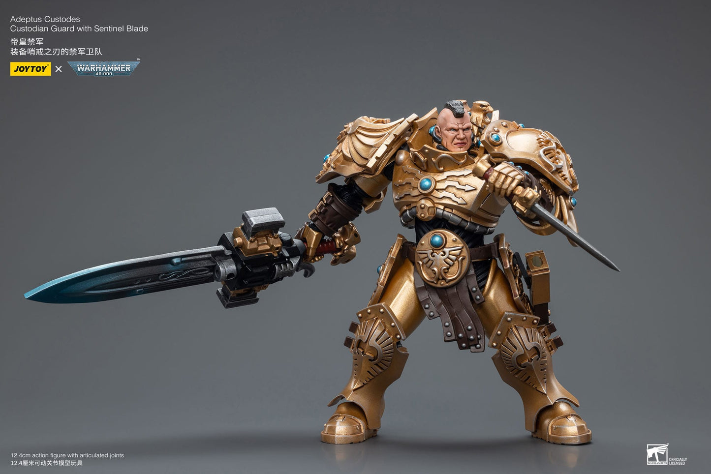 Warhammer JoyToy 6973130377837 Adeptus Custodes Custodian Guard with Sentinel Blade Actionfigur