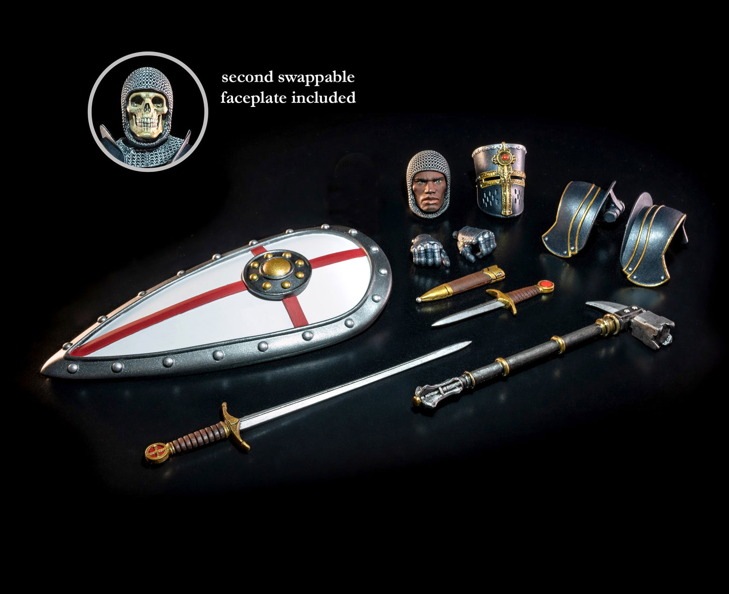 Mythic Legions Necronominus Wave Sir Elijah Actionfigur Figurenlager Kreuzritter Tempelritter