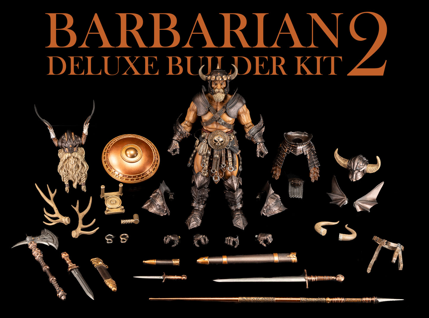 Mythic Legions - Reinforcements 3, Deluxe Barbarian Builder Kit 2,  Actionfigur, Four Horsemen Studios, Legions World - Figurenlager