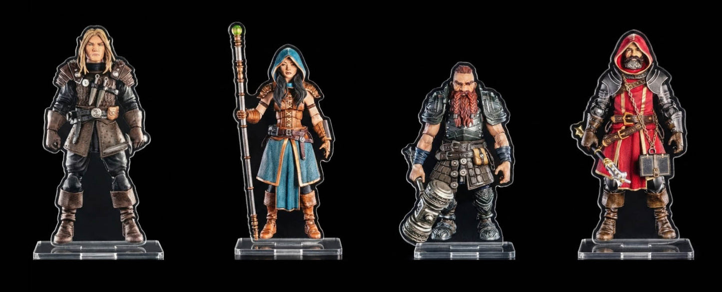 Mythic Legions - RPG - The Roleplaying Game - Four Horsemen Studios - Standees Heroic Set A
