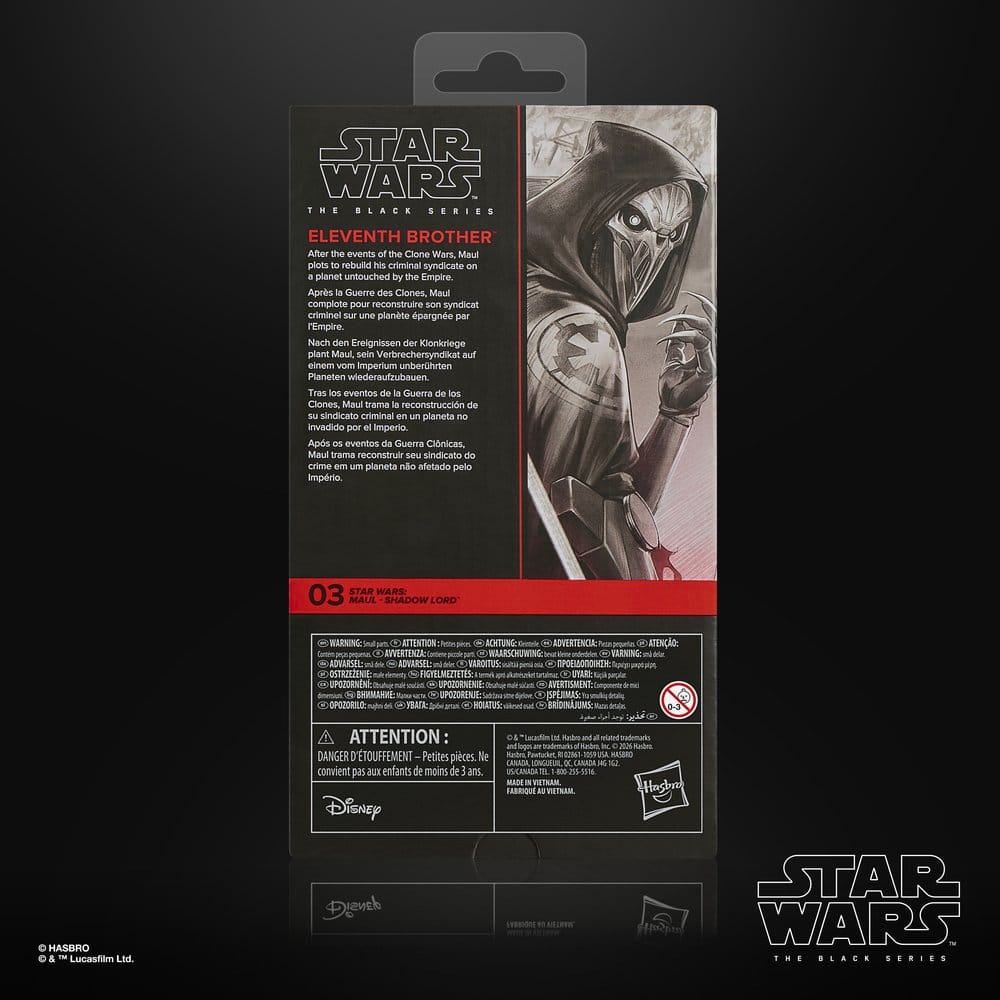Hasbro, Star Wars, The Black Series, Maul: The Shadow Lord - Eleventh Brother,  Actionfigur, 15cm,  Rook Kast, EAN: 5010996370709