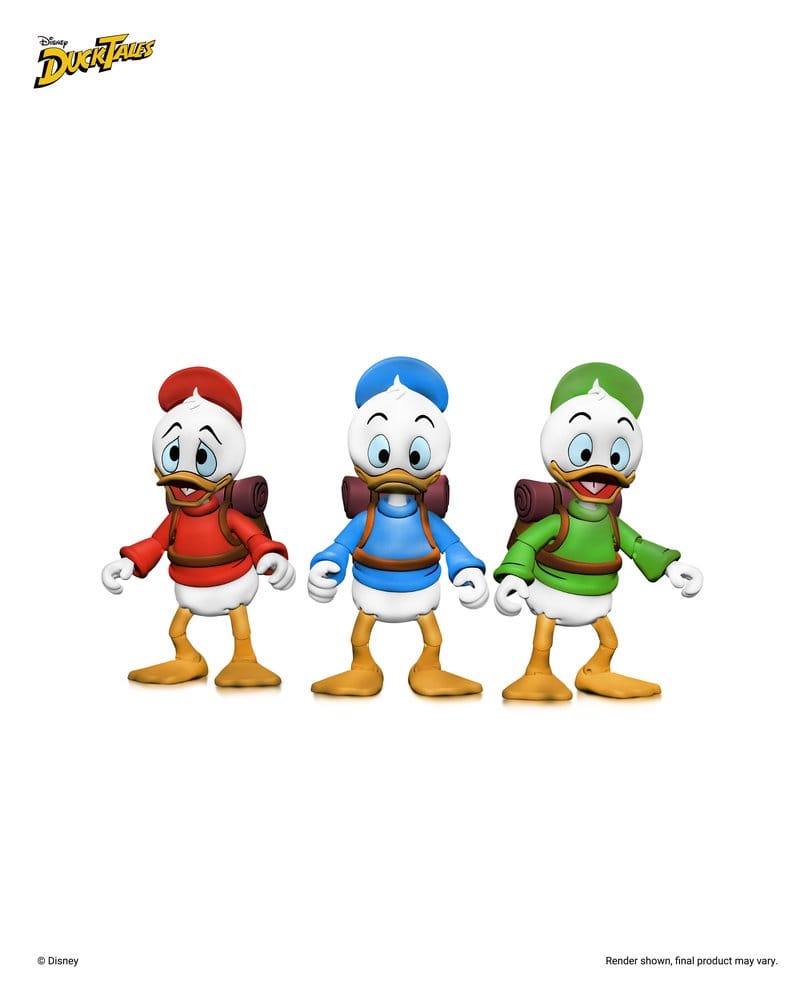 DuckTales Ultimate Actionfiguren 3er-Pack Huey, Dewey, and Louie 18 cm, Tick Trick und Track, NECA, EAN: 0634482087619