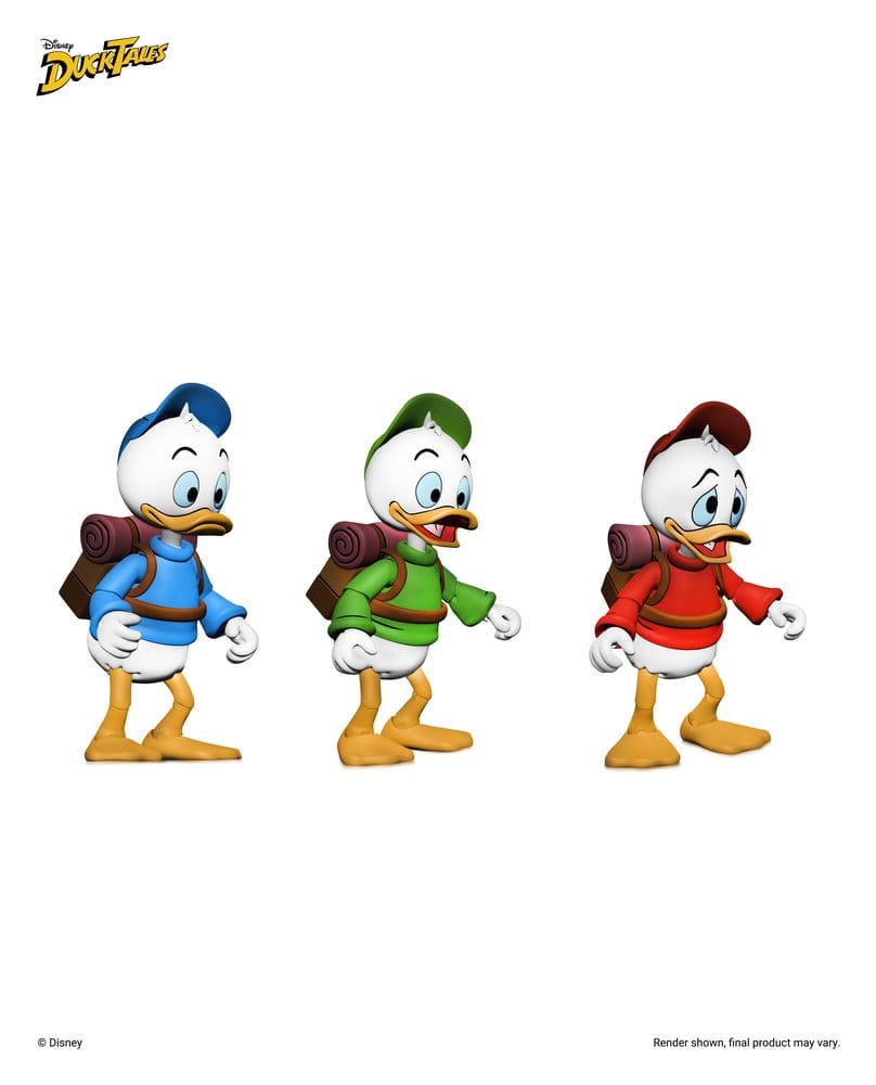 DuckTales Ultimate Actionfiguren 3er-Pack Huey, Dewey, and Louie 18 cm, Tick Trick und Track, NECA, EAN: 0634482087619